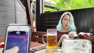 Remote orgasm control of my stepsister in pub! - 10 image