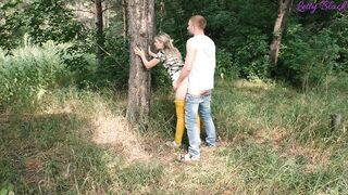 Quickie Fuck with Stranger in Park - Outdoor Cum in Mouth - 9 image