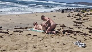 Topless tan girl gets fucked in the beach on the sand, Naemyia - 9 image