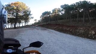Sunny Day for a Motorcycle and a Sloppy Outdoor Mountain Blowjob near Gibraltar - Mimi Boom - 5 image