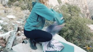 Couple Fuck on Public Nature Trail - Horny Hiking - Outdoor Sex POV - 4 image