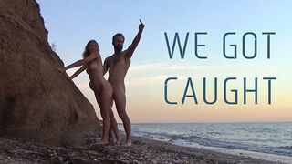 Public Sex on the Beach - WE GOT CAUGHT! - 1 image