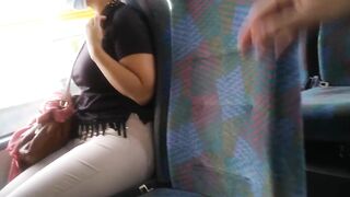 (Risky Public Bus) Amateur Blowjob from a Stranger!!! - 5 image