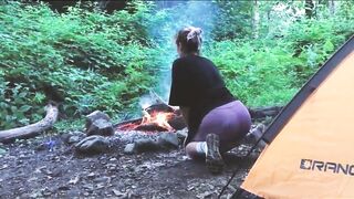 Teen sex in the forest, in a tent. REAL VIDEO - 2 image