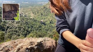 Holyday trekking - Amateur Spanish couple caught flashing strangers fucking in the nature - 1 image