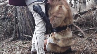 Outdoor sex with redhead teen in winter forest. Risky public fuck - Otta Koi - 11 image