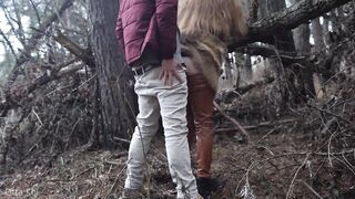 Outdoor sex with redhead teen in winter forest. Risky public fuck - Otta Koi - 15 image