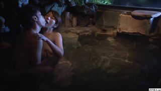 Cheating Japanese wife Chisato Shouda outdoor bathhouse - 12 image
