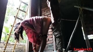 Indian Village Bhabhi outdoor standing doggy position butt - 6 image