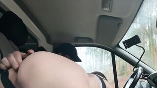 a truck driver fucked a amazing brunette in the woods - 11 image