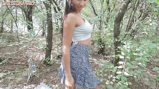 PETITE with BIG TITS gets dicked outdoor in public - Christina Rio - 5 image
