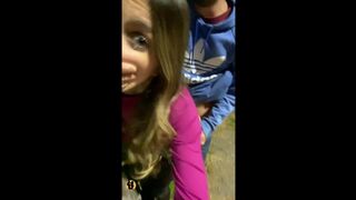 Fucked Argentinian girl in the street after concert and gets a cum facial | Public sex - 1 image