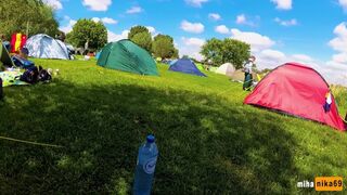 VERY RISKY SEX IN A CROWDED CAMPING AMSTERDAM | PUBLIC POV by MihaNika69 - 1 image
