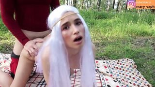 Huge cumshot on cute elf face (Awesome blowjob & sensual sex) - 8 image