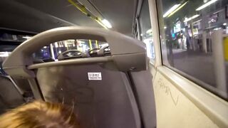Risky public blowjob in the double-decker city bus - 9 image