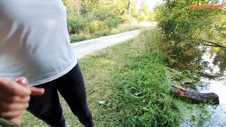 munichgold's outdoor habdjob, blowjob public in the forest .. have fun - 11 image
