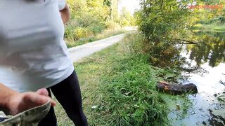 munichgold's outdoor habdjob, blowjob public in the forest .. have fun - 12 image