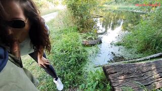 munichgold's outdoor habdjob, blowjob public in the forest .. have fun - 5 image