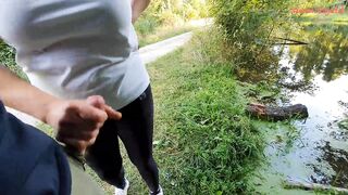 munichgold's outdoor habdjob, blowjob public in the forest .. have fun - 8 image