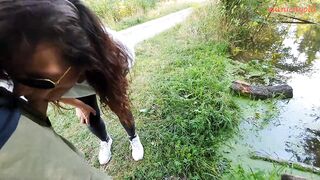 munichgold's outdoor habdjob, blowjob public in the forest .. have fun - 9 image