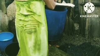 Tamil village mullu aunty outdoors bath Sex video - 3 image
