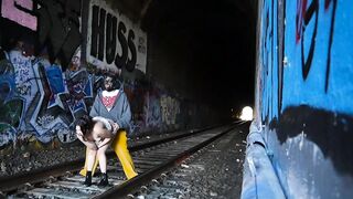 Sex in an active railroad tunnel! Had to dodge a train! - 13 image