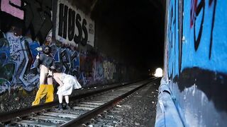 Sex in an active railroad tunnel! Had to dodge a train! - 7 image