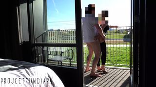 risky public balcony sex with people watching - projectsexdiary - 1 image