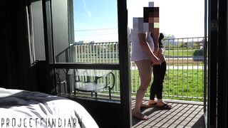risky public balcony sex with people watching - projectsexdiary - 11 image