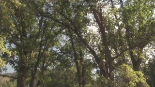 Almost busted outdoor naked fuck by the forest under the sun - 4 image