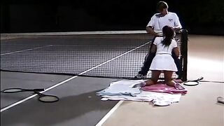 Sexy and horny brunette gets ass fucked on the tennis court - 8 image