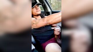 Masturbating While Driving Out In Public. (CUMSHOT) - 8 image