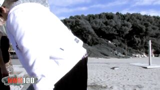 Dulce Canela, A petite plump blonde gets her ass fucked hard at the beach - 2 image