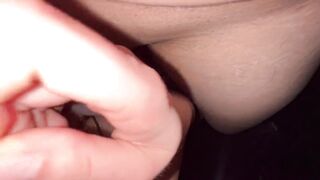 !!POV !!Our First Outdoor Blowjob! Shy sloppy blowjob in SUVCar. // So much cum  - 7 image