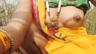 Indian 18 Years Old Village Outdoor Sex In Khet Natural Big Ass Show In Clear hindi Voice - 10 image