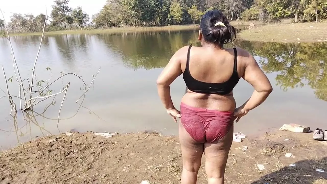 HotGirl21 Sexy Desi sister-in-law of the village bathed in the forest  river. watch online