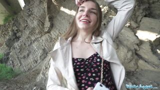 Public Agent - Cute young long haired Ukrainian talked into having sex with a stranger outdoors - 4 image