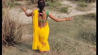 What is Babita Bhabhi doing in the field with her pussy and ass open? - 1 image