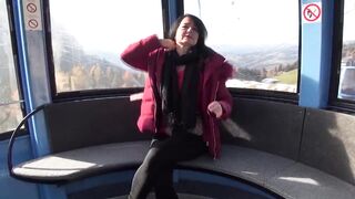 PUBLIC! HOT ASS FUCK WITH A STRANGER ON THE CABLE CAR! - 14 image