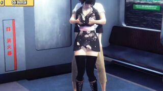 Hentai 3D - Public sex on train - 4 image