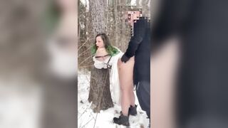 Outlander Cosplay: Fucking and Teasing Outdoors Thick MILF - 12 image