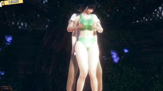Hentai 3D - The big boobs girl in sportswear - 3 image