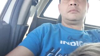 Sweet tinder date 's first blowjob while driving - 4 image