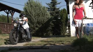 Horny Teen Seduces A Biker To Fuck Her Tight Ass - 1 image