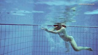Watch Alla swim naked in the hot pool - 8 image