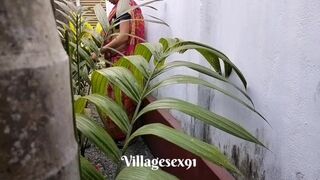 House Garden Clining Time Sex A Bengali Wife With Saree in Outdoor ( Official Video By villagesex91) - 1 image