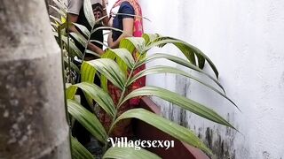House Garden Clining Time Sex A Bengali Wife With Saree in Outdoor ( Official Video By villagesex91) - 7 image