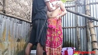 Red Saree Village Married wife Sex ( Official Video By Villagesex91) - 5 image