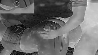 Outdoor Thermal Imaging Striptease and Cumshot - 1 image
