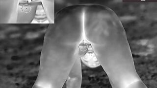 Outdoor Thermal Imaging Striptease and Cumshot - 10 image